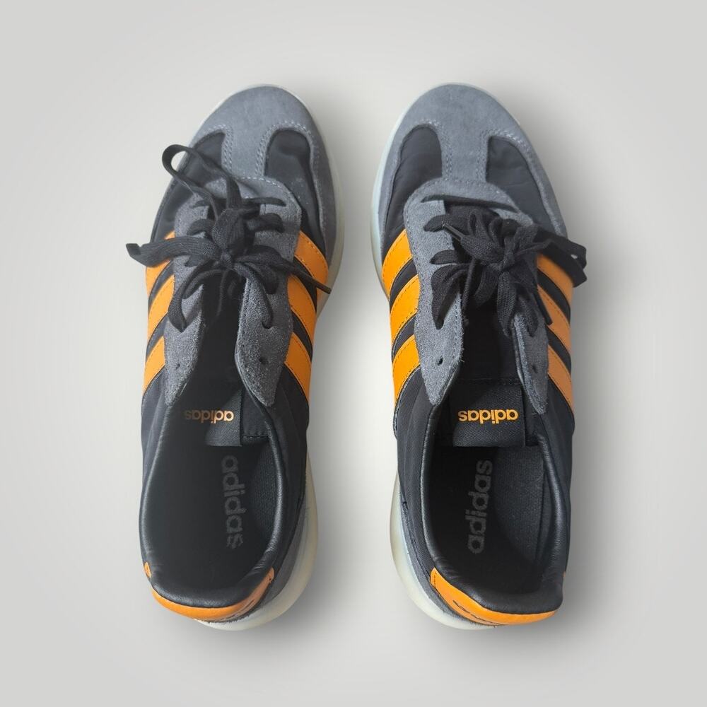 Adidas Barreda Decode Sneakers Black Gray Orange sz 8 - Picture 3 of 8